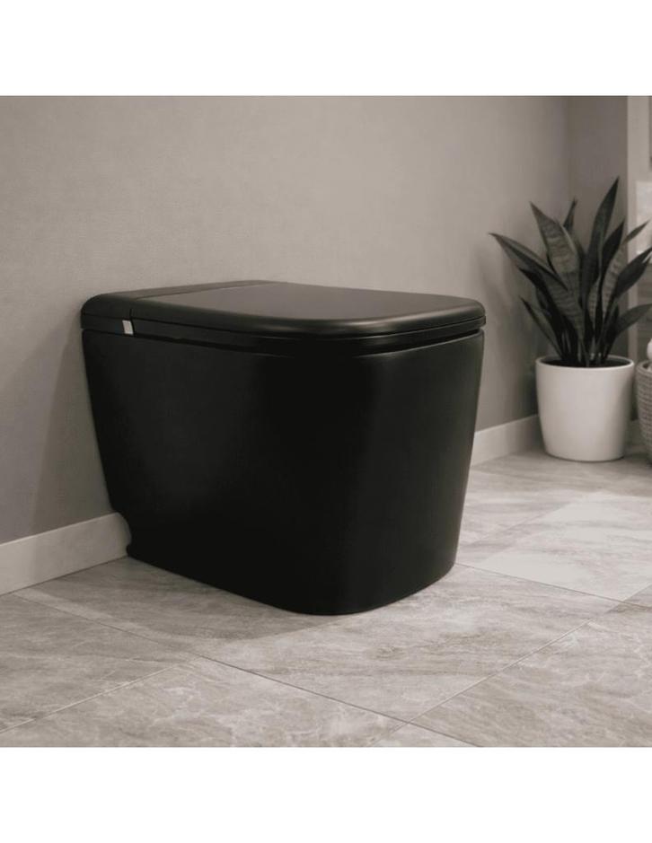 WC japonais lavant séchant au sol AQUAPRESTIGE noir, Doe-het-zelf en Bouw, Sanitair, Nieuw, Toilet, Ophalen of Verzenden