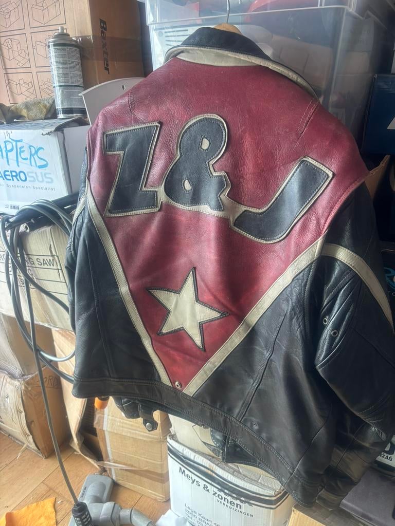 Lederen jas maat M. Perfecte staat., Motoren, Ophalen, Tweedehands, Dames, Jas | leer