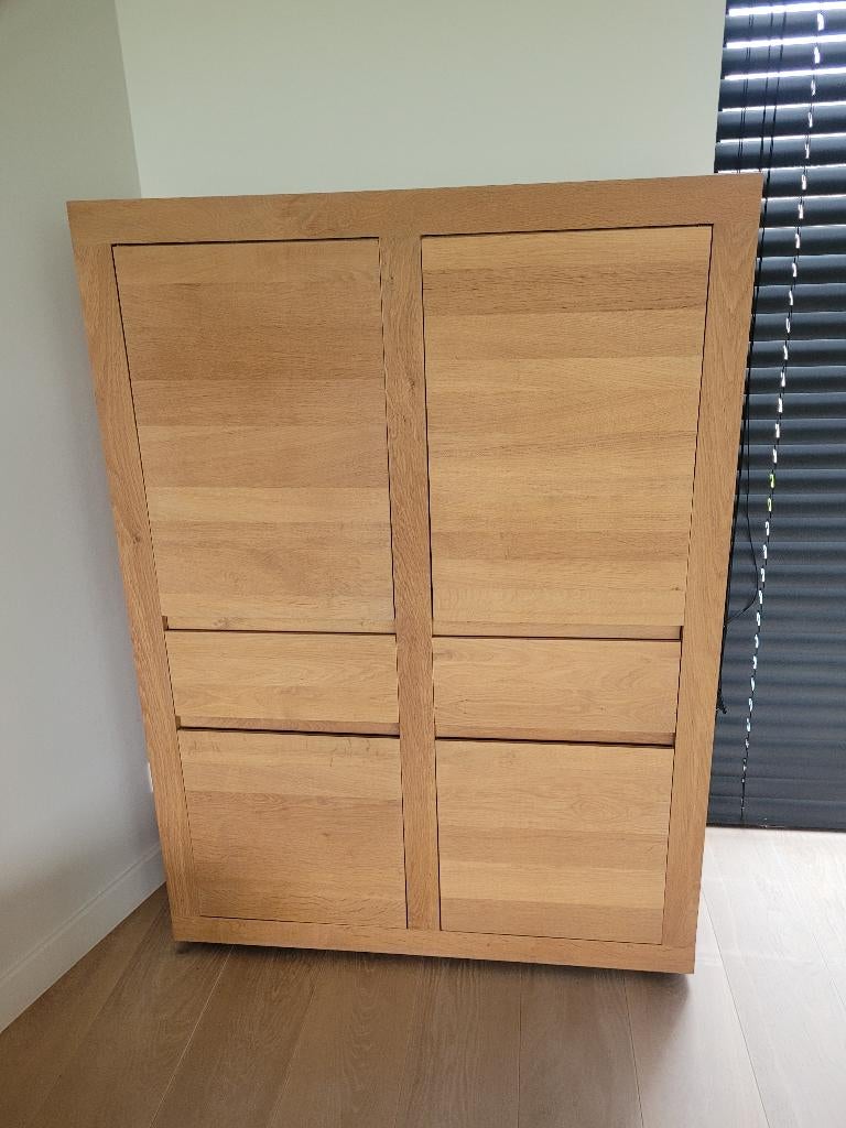 Tijdloze eiken kast, Ophalen, 100 tot 150 cm, Eikenhout, Zo goed als nieuw