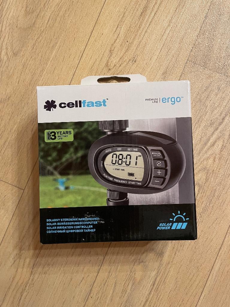 Cellfast - Watertimer Solar irrigatiecomputer Ergo-solar, Tuin en Terras, Ophalen of Verzenden, Nieuw, Overige typen