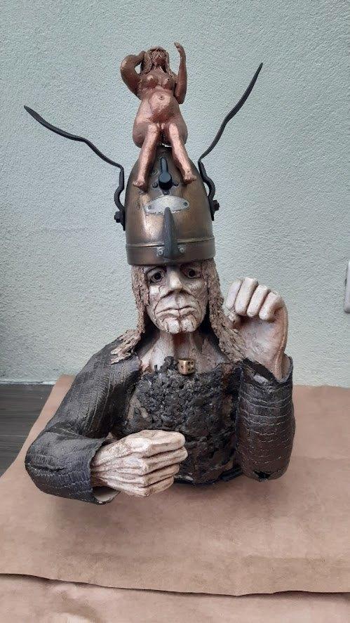 Een keramiek beeld van Etienne Verhellen De Woestijn Koning., Antiek en Kunst, Kunst | Beelden en Houtsnijwerken, Ophalen