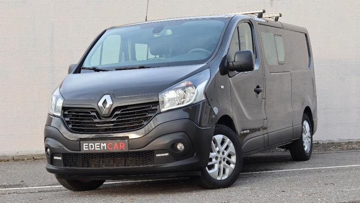 Renault Trafic Bi-Turbo 145pk DUBBELE CABINE 5pl. 1jaar gar., Auto's, Bestelwagens en Lichte vracht, Bedrijf, Te koop, ABS, Achteruitrijcamera