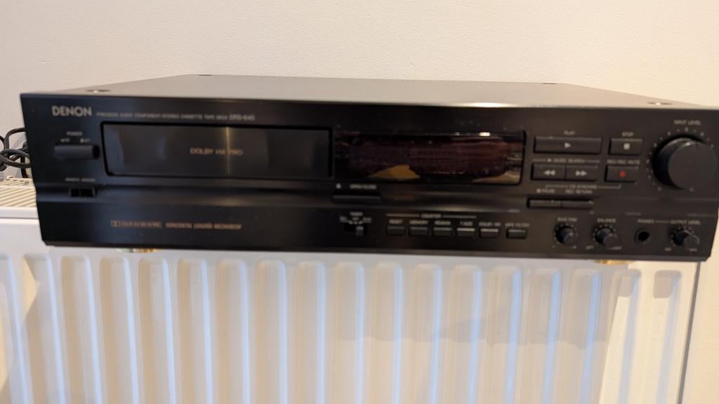 Denon DRS-640 cassettedeck met lade Dolby b-c hx pro, TV, Hi-fi & Vidéo, Decks cassettes, Enlèvement, Simple, Denon, Commandes tactiles