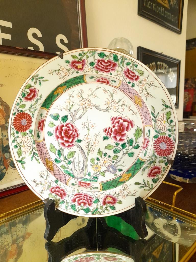 Assiette famille rose en porcelaine chinoise, Antiquités & Art, Antiquités | Porcelaine, Enlèvement ou Envoi