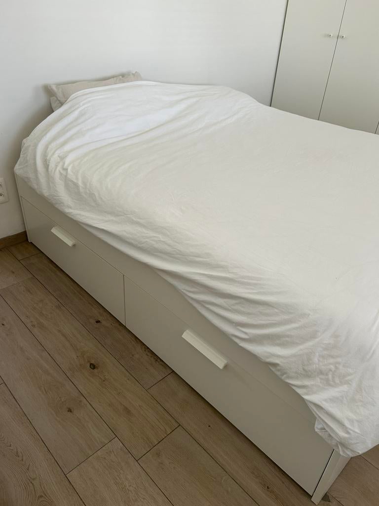 Bedkader met lades, Huis en Inrichting, Slaapkamer | Boxsprings, Ophalen, Zo goed als nieuw