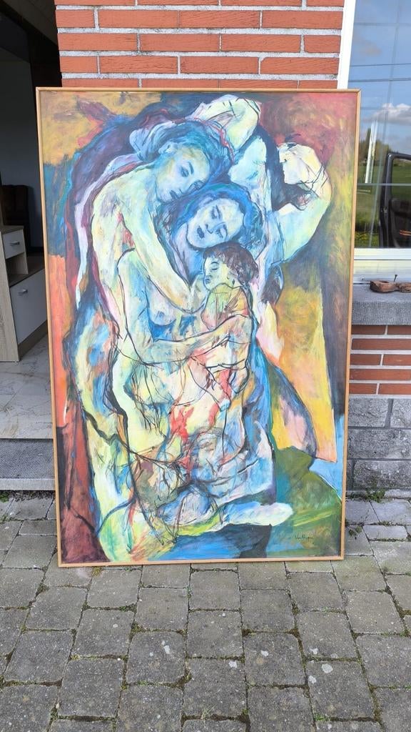 Peinture artiste Marijke Van Neygen, Antiquités & Art, Art | Peinture | Abstraite, Enlèvement