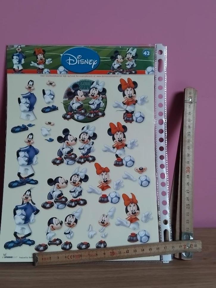 10 Disney Mickey 3D vellen – €1!, Hobby en Vrije tijd, Kaarten | Zelf maken, Nieuw, Knipvel, Disney, Ophalen