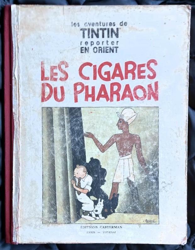 Tintin - Les Cigares du pharaon P6 noir - EO - 1934, Livres, BD, Utilisé, Une BD, Envoi