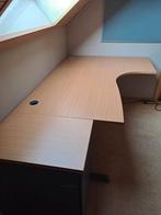 Hoekbureau In perfecte staat, Huis en Inrichting, Bureaus, Ophalen, Bruin, Metaal, Hoekbureau