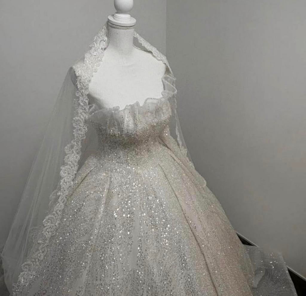 Bruidsjurk + sluier, Kleding | Dames, Ophalen, Zo goed als nieuw