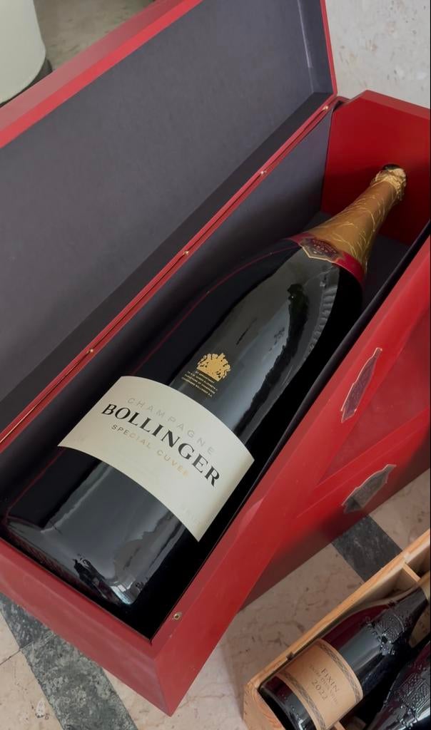Nabuchodonosor Champagne Bollinger 15L, Enlèvement ou Envoi, Comme neuf, Champagne, Pleine