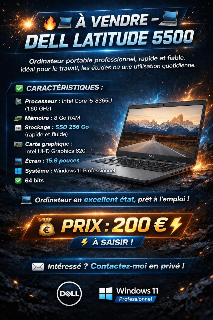 Dell Latitude e5500, Computers en Software, Windows Laptops, Zo goed als nieuw, 15 inch, SSD, Minder dan 2 Ghz, 8 GB, Azerty, Ophalen