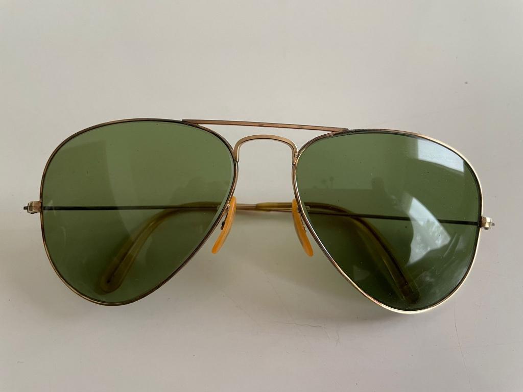 RAY BAN B&L Aviator met 12K Goud, Gebruikt, Ophalen of Verzenden, Ray-Ban, Groen