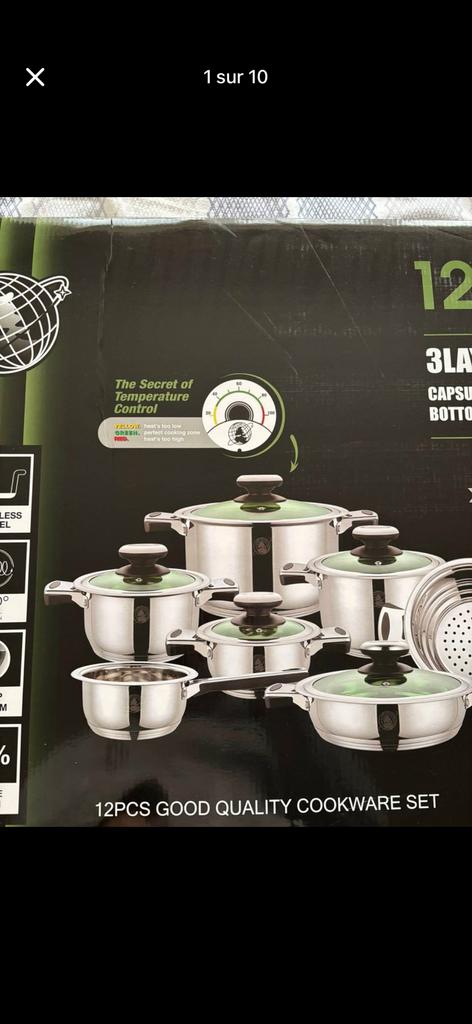 Ensemble de casseroles neufs, Maison & Meubles, Cuisine | Casseroles & Poêles, Comme neuf, Ensemble de casseroles, Enlèvement ou Envoi