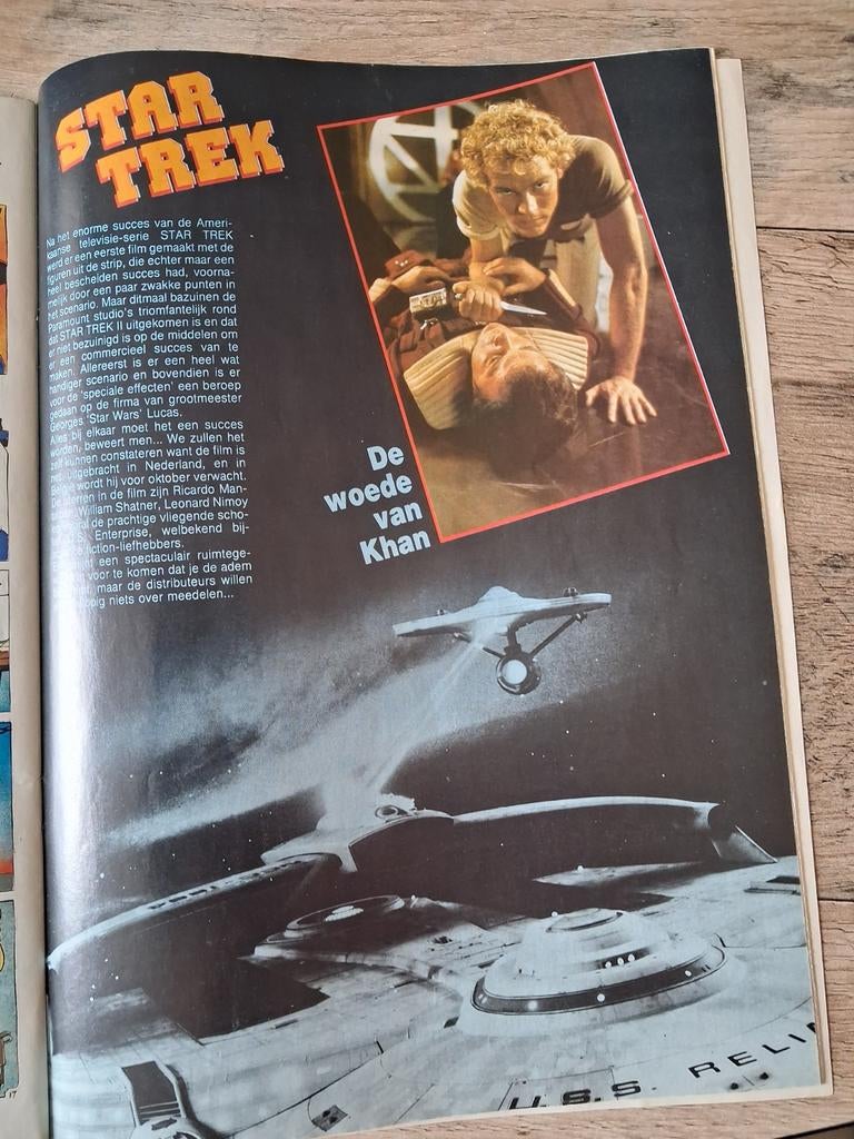 Star Trek : de woede van Kahn , artikel kuifje magazine, Verzamelen, Tijdschriften, Kranten en Knipsels, Verzenden