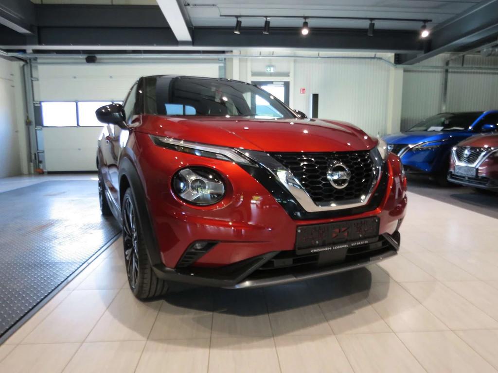 Nissan Juke Juke 1.0 DIG-T 2WD N-Design (EU6AP) (bj 2022), Stof, Gebruikt, Euro 6, Adaptive Cruise Control
