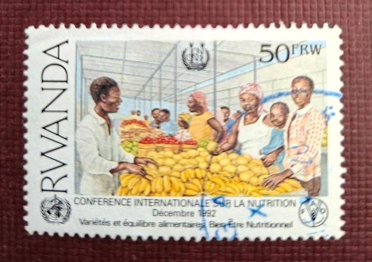 Postzegel Rwanda OBP 1393, Postzegels en Munten, Postzegels | Afrika, Gestempeld, Ophalen of Verzenden