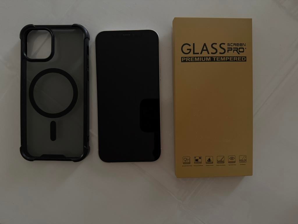 iphone 12, 64 gb + privacy phone protector + phone case, Telecommunicatie, Mobiele telefoons | Hoesjes en Screenprotectors | Apple iPhone