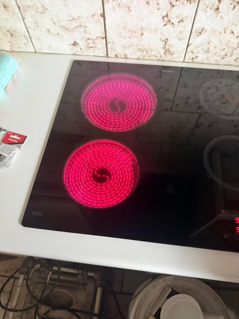 Vitroceramiek kookplaat, Electroménager, Tables de cuisson, 4 zones de cuisson, Enlèvement, Utilisé, Encastré