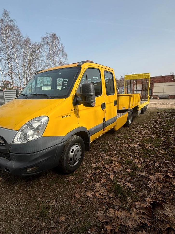 Vrachtwagen met aanhanger, Auto's, Vrachtwagens, Bedrijf, Iveco, Diesel, Euro 5, 4 deurs, Handgeschakeld, Overige kleuren, Grijs