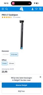 Pro lt zadelpen 31,6mm 0 offset, Ophalen of Verzenden, Zo goed als nieuw