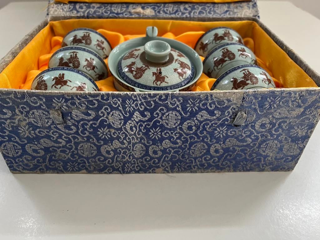 Ensemble thé chinois décoration, Antiquités & Art, Enlèvement ou Envoi