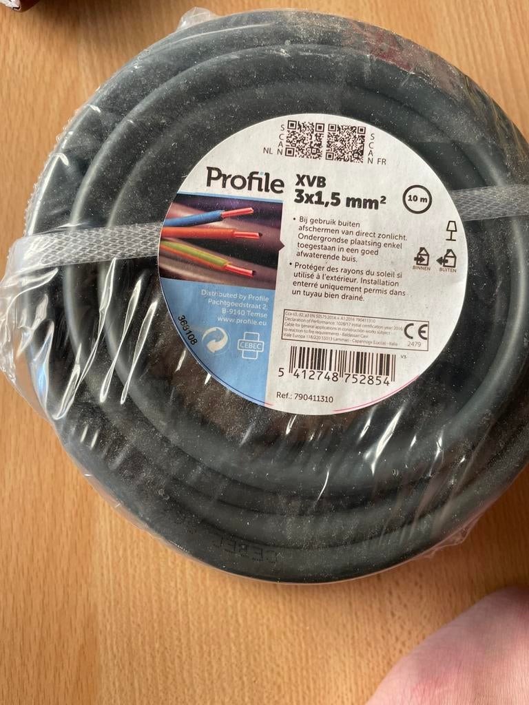 Câble électrique neuf 10 metres (surplut), Bricolage & Construction, Électricité & Câbles, Enlèvement, Neuf