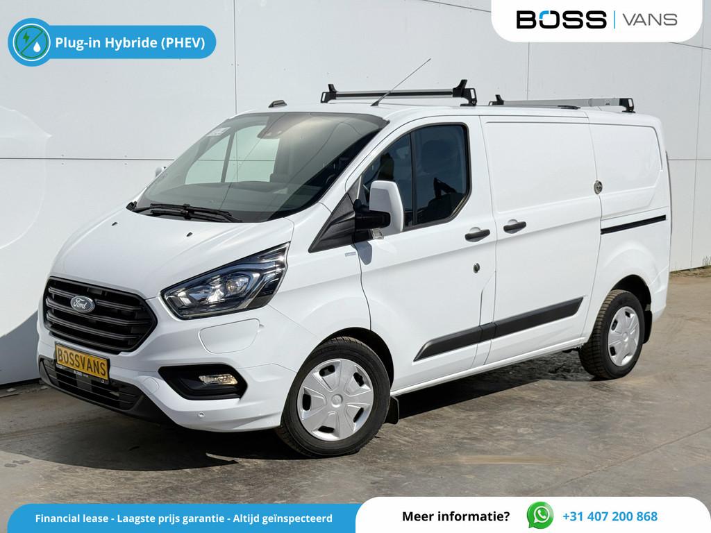Ford Transit Custom 340 1.0 PHEV 120PK Benzine Automaat L1H1, Auto's, Stof, Gebruikt, 4 cilinders, Wit