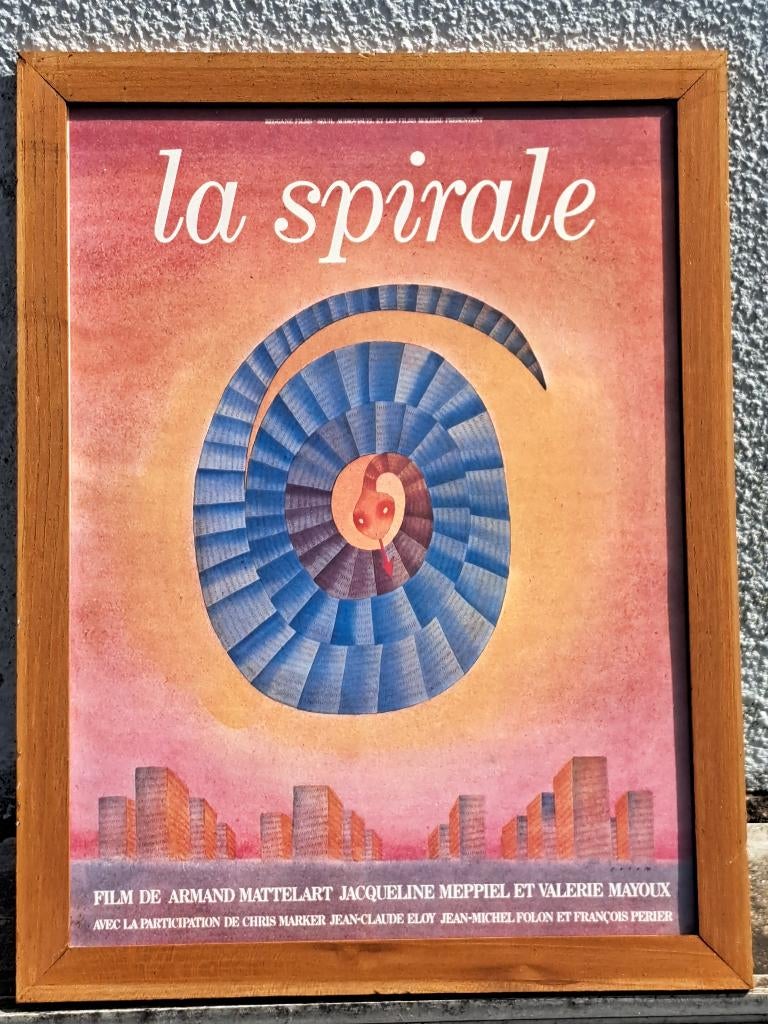 Lithographie la spirale de jean michel folon, Ophalen of Verzenden