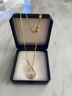 Zilveren vergulde ketting 925 gouden hanger 375k 9 karat, Enlèvement ou Envoi, Comme neuf, Or