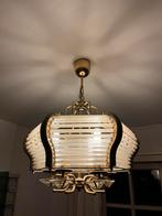 Plafond lamp 1970/1980 metaal glas, Huis en Inrichting, Lampen | Kroonluchters, Ophalen, Zo goed als nieuw, Glas