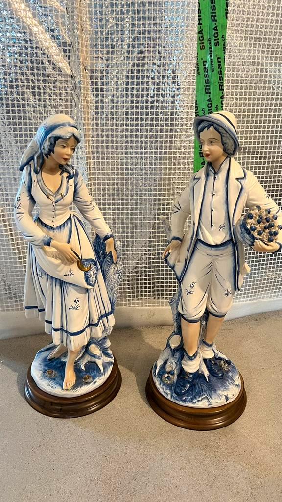 Grote gesigneerde Sartori sculpturen 54 cm, Antiek en Kunst, Antiek | Keramiek en Aardewerk, Ophalen of Verzenden