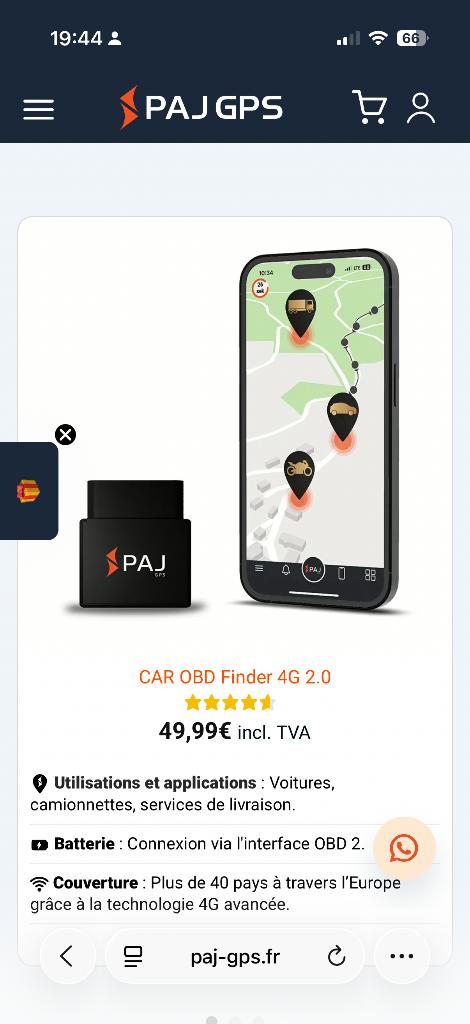 Traceur GPS PAJ, Enlèvement