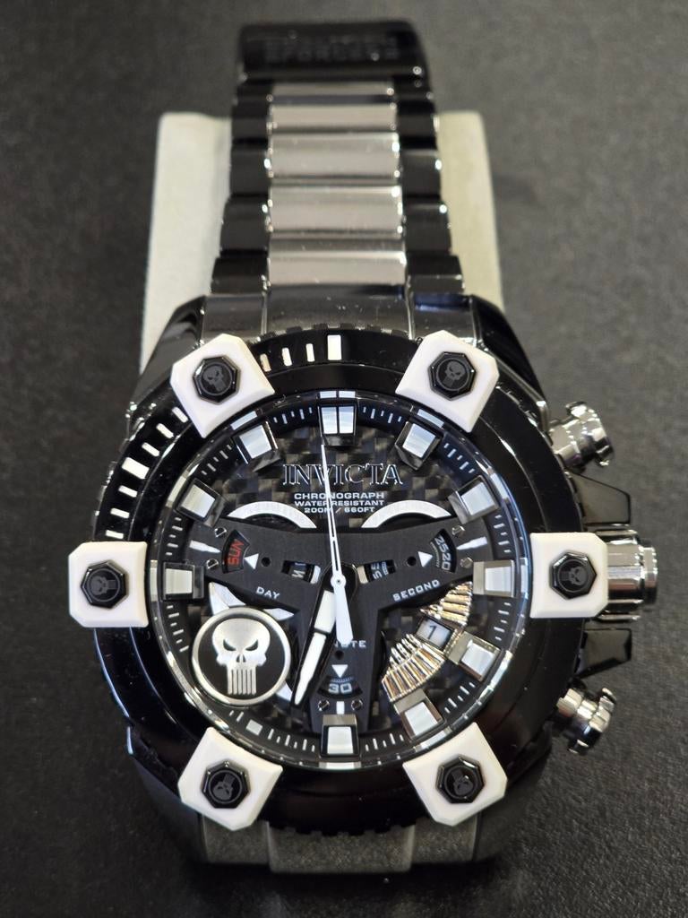 Montre Invicta Marvel Punisher – Édition limitée 1204/3000, Acier, Acier