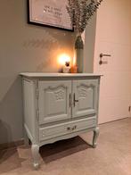 Armoire baroque vintage magnifiquement rénovée, vert menthe,, Neuf, 25 à 50 cm, 50 à 100 cm, Chêne