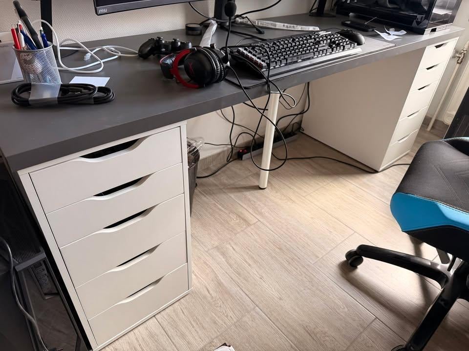 Grand bureau, Maison & Meubles, Enlèvement, Utilisé, 60 cm, 200 cm