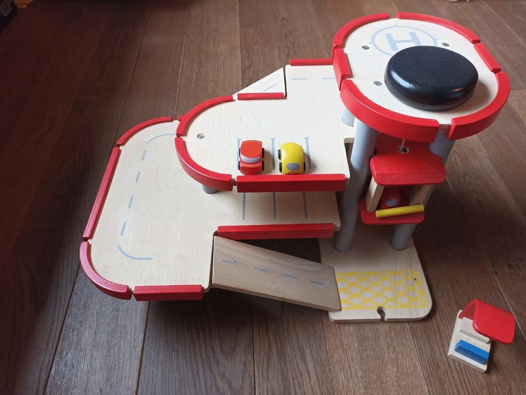 Houten garage van PlanToys, Ophalen of Verzenden