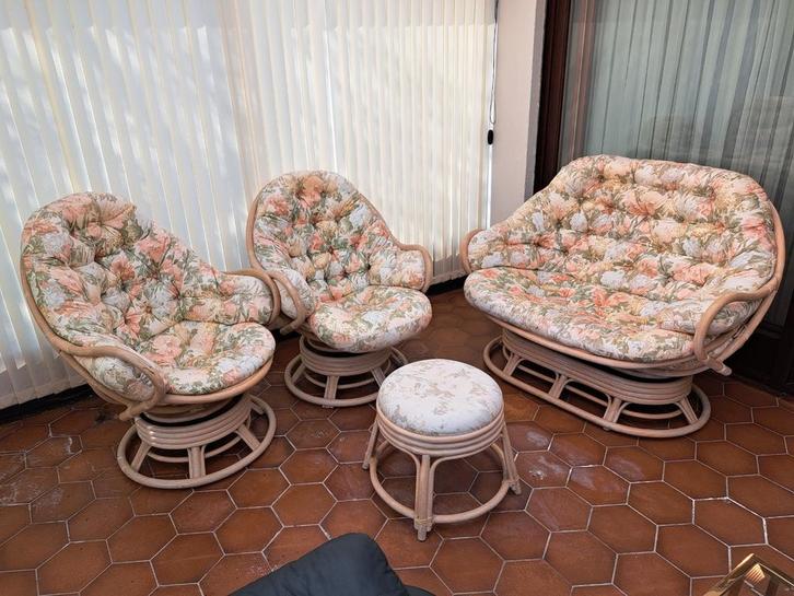 Salon de jardin, Jardin & Terrasse, Ensembles de jardin, Utilisé, Salons de jardin, Rotin, 2 places, Enlèvement
