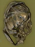 Art déco mural — Profil d'une femme sur plaque de verre, Enlèvement ou Envoi