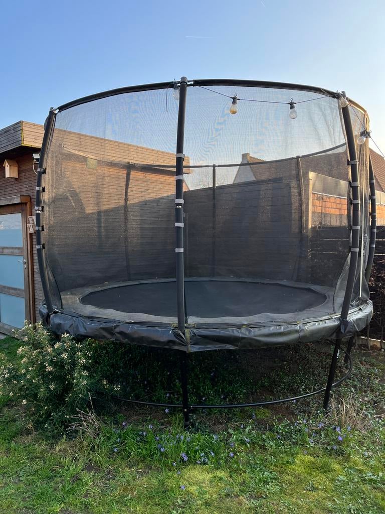 EXIT trampoline met net 366 cm, Ophalen, Gebruikt