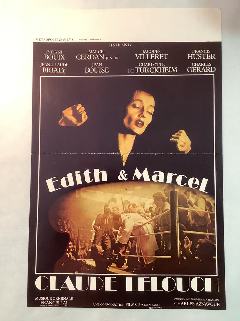 EDITH& MARCEL   Filmposter  36-54 cm   Used, Ophalen of Verzenden