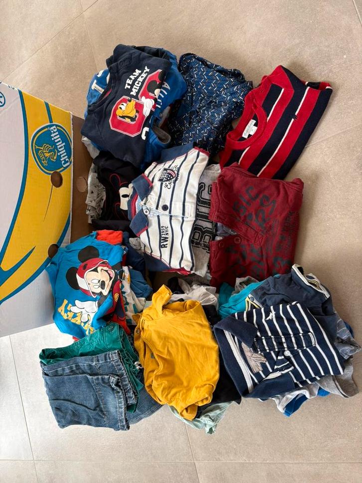 Doos (+50 stuks) jongens maat 80 kledij, Enfants & Bébés, Vêtements de bébé | Taille 80, Utilisé, Enlèvement