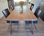 Design eettafel Seven van Bert Plantagie, Chêne, Comme neuf, Enlèvement, Rectangulaire