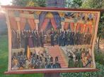 oude schoolplaat inhuldiging van koning Leopold I, Antiek en Kunst, Ophalen of Verzenden