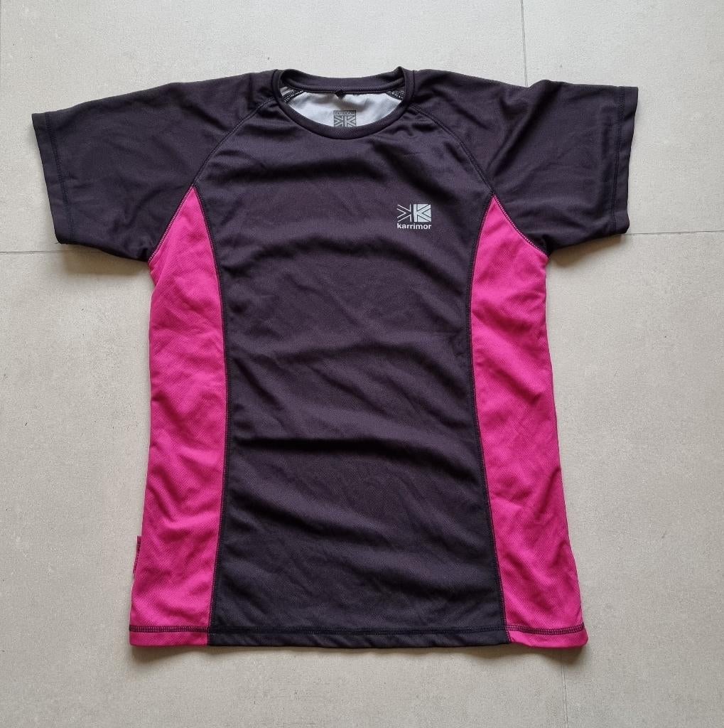 Sport shirt Karrimor outdoor Maat 12 (40) donker bruin/roze, Vêtements | Femmes, Vêtements de sport, Taille 38/40 (M), Karrimor