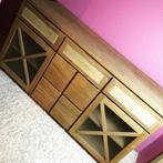 Buffet Teck massif + bambou, Maison & Meubles, Enlèvement, Comme neuf, Teck