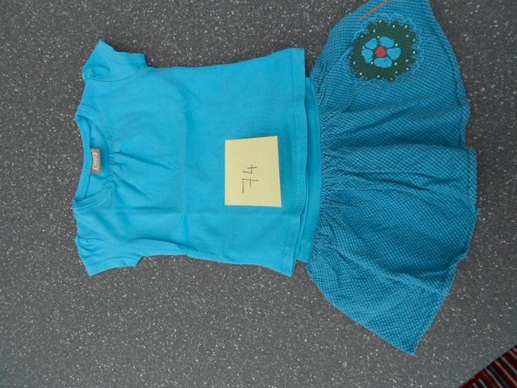 setje 2 stuks mt 74 merk Pirouette, Kinderen en Baby's, Babykleding | Maat 74, Gebruikt, Meisje, Jurkje of Rokje, Ophalen of Verzenden