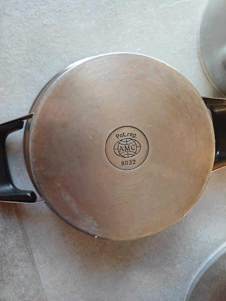 Casserolles, Maison & Meubles, Cuisine | Casseroles & Poêles, Enlèvement, Utilisé, Inox, Ensemble de casseroles