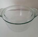 Glazen ovenschaal met deksel, Keramische plaat, Overige typen, Ophalen of Verzenden, Glas