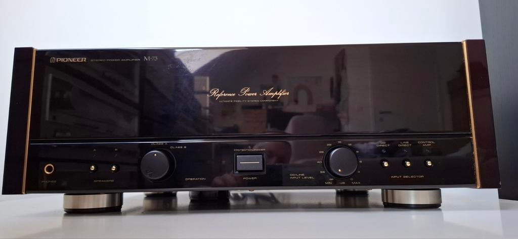 **** Amplificateur de puissance Pioneer M-73 * laque pour pi, Enlèvement ou Envoi, 60 à 120 watts, Stéréo, Pioneer